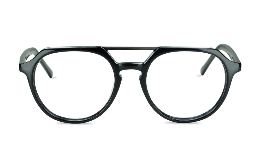 Skyla Aviator Black Full Rim Eyeglasses