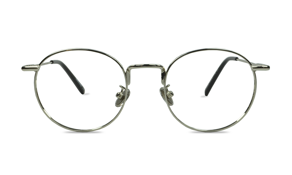 Windfall Round Silver Full Rim Eyeglasses
