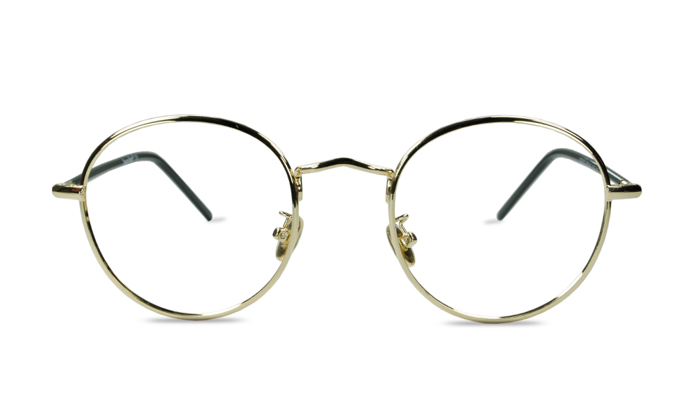 Tanza Round Gold Full Rim Eyeglasses