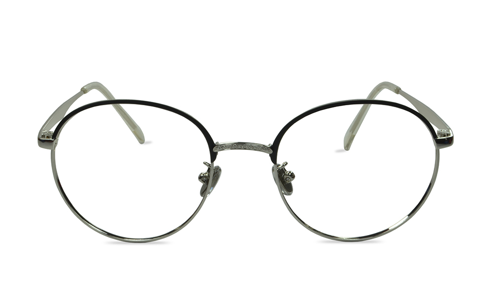 Snooty Round Black Full Rim Eyeglasses