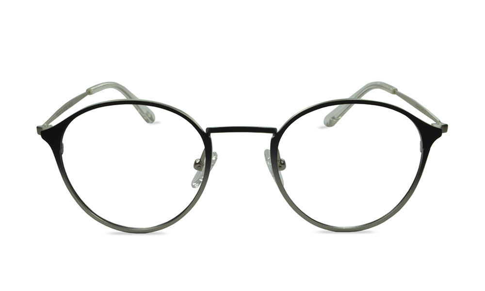 Avis Round Black Full Rim Eyeglasses