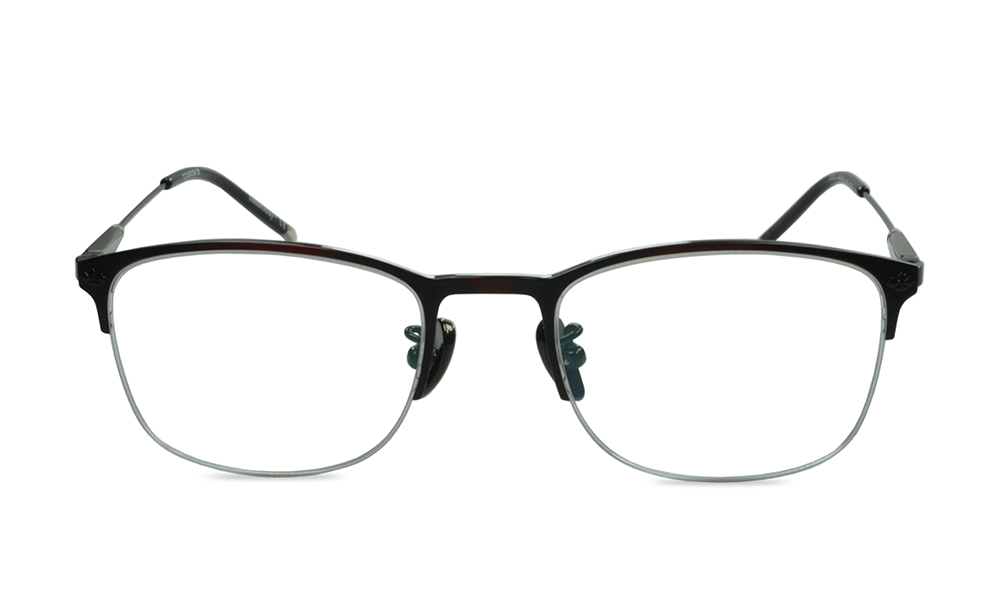 Acer Square Black Semi Rimless Eyeglasses