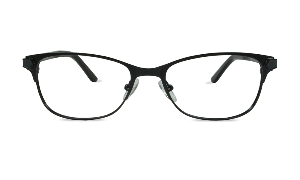 Bruce Rectangle Black Full Rim Eyeglasses