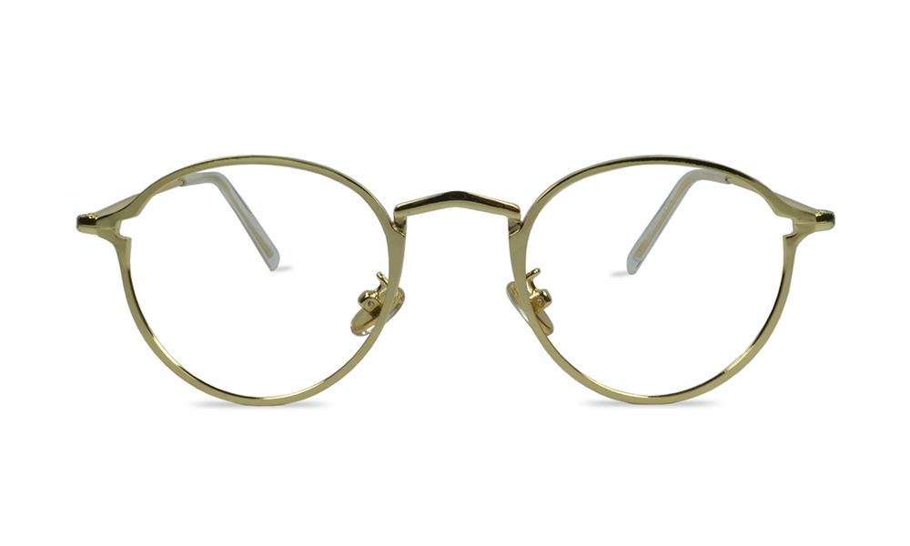 Blinky Round Gold Full Rim Eyeglasses
