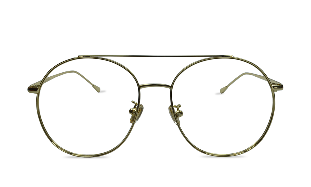 Tobin Aviator Gold Full Rim Eyeglasses
