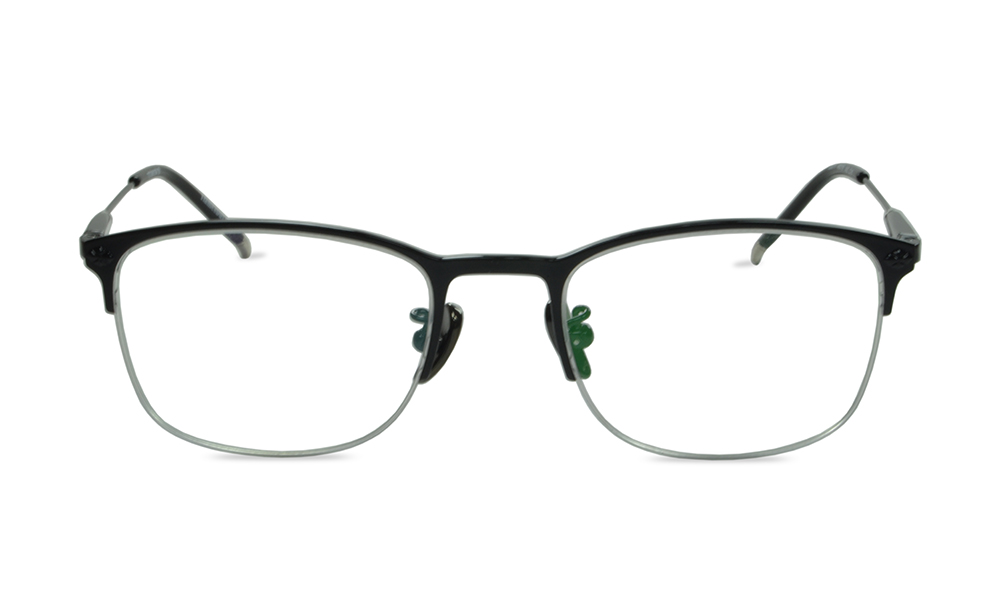 Clancy Rectangle Gunmetal Semi Rimless Eyeglasses