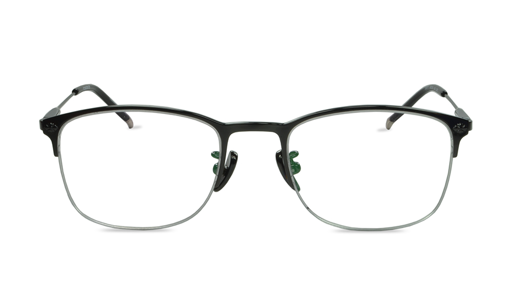 Clancy Rectangle Black Semi Rimless Eyeglasses