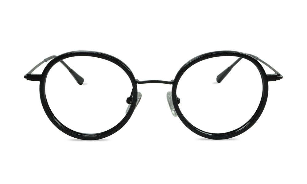 Peyton Round Black Full Rim Eyeglasses