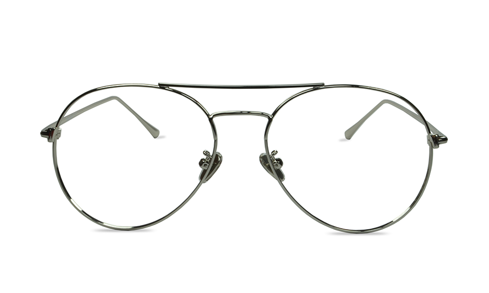 Murphy Aviator Silver Full Rim Eyeglasses