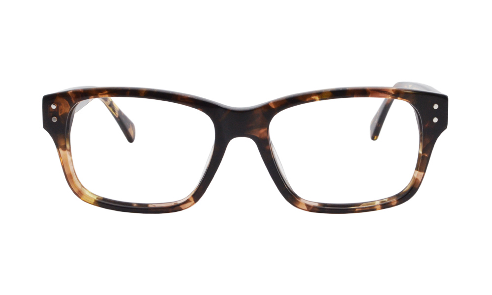 Browny Rectangle Tortoise Full Rim Eyeglasses