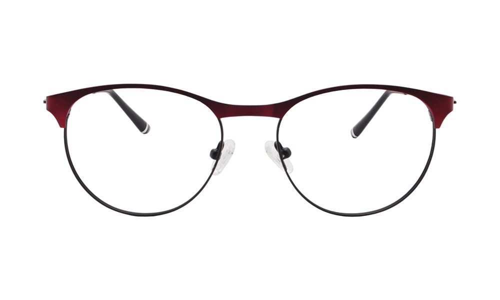 Toostie Round Maroon Full Rim Eyeglasses
