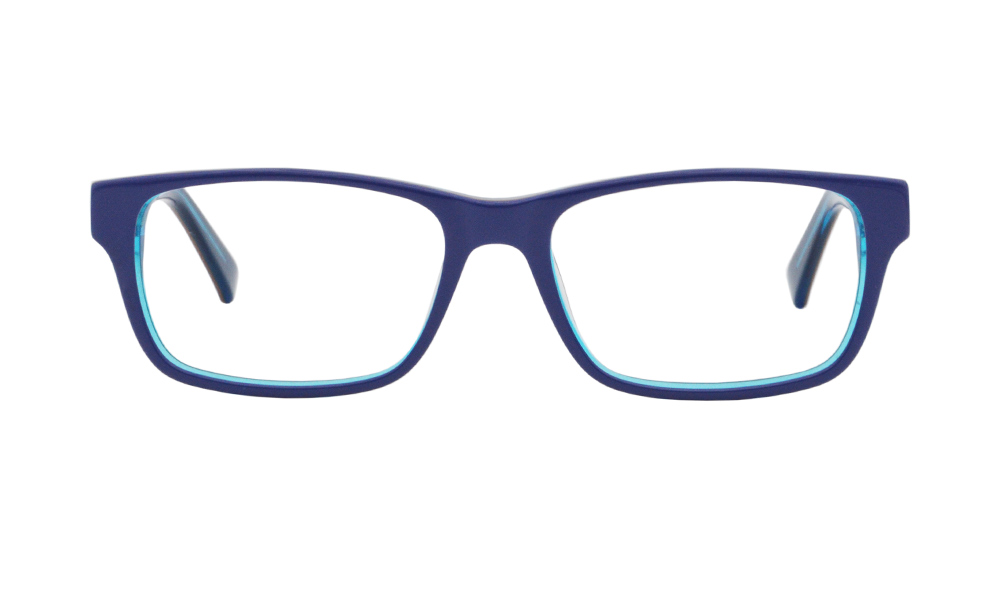 Carson Rectangle Blue Full Rim Eyeglasses
