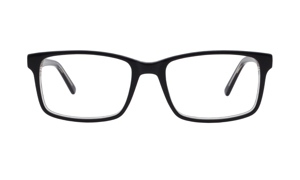 Leo Rectangle Black Full Rim Eyeglasses