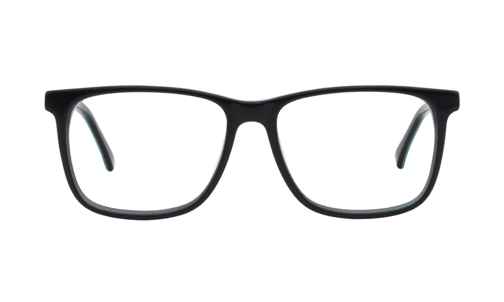 Bold Square Black Full Rim Eyeglasses