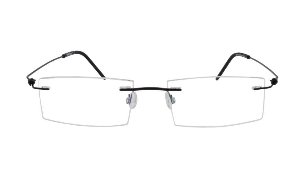 Xenon Rectangle Black Rimless Eyeglasses