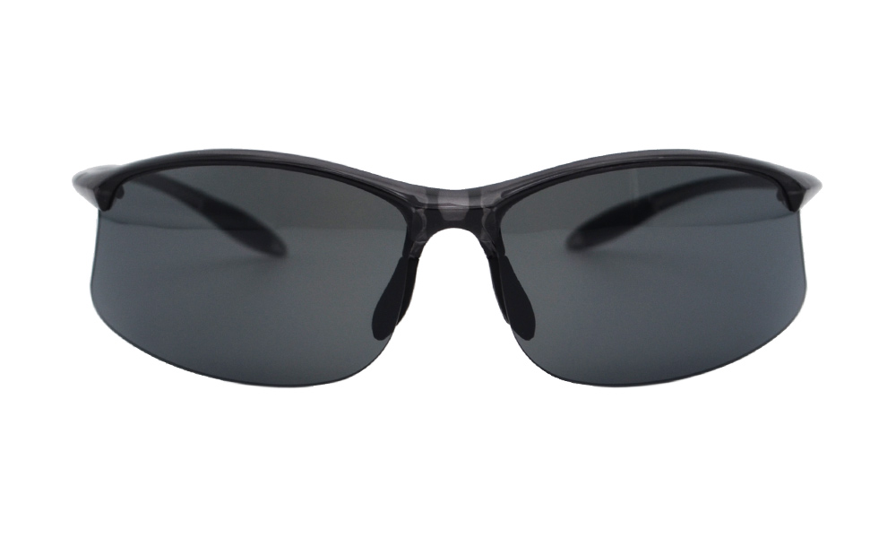 Vega Round Grey Semi Rimless Sunglasses
