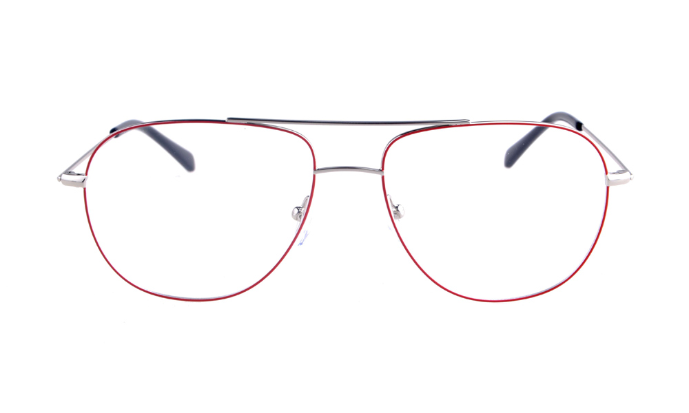 Afton Aviator Red Full Rim Eyeglasses