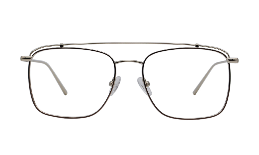 Uno Square Silver Full Rim Eyeglasses
