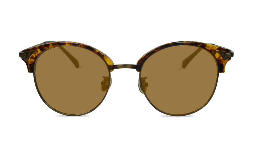 Twix Round Brown Full Rim Sunglasses