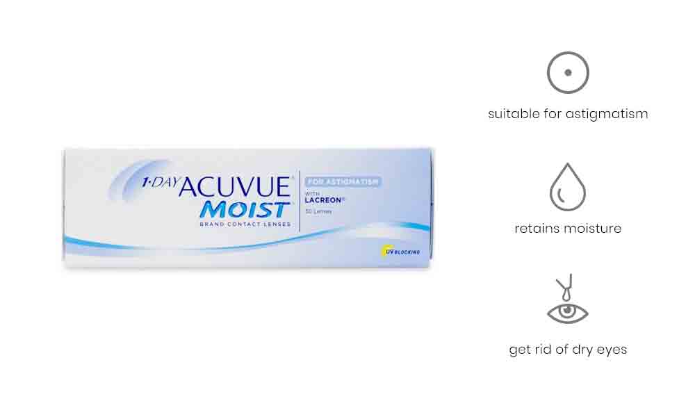 Acuvue Moist for Astigmatism Daily 30 Lenses Box Contactlenses
