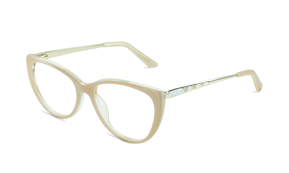 Nava Cat Eye Orange Full Rim Eyeglasses