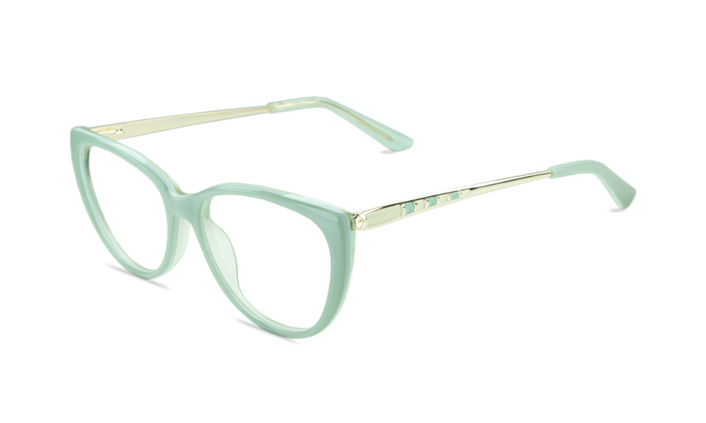Nava Cat Eye Green Full Rim Eyeglasses