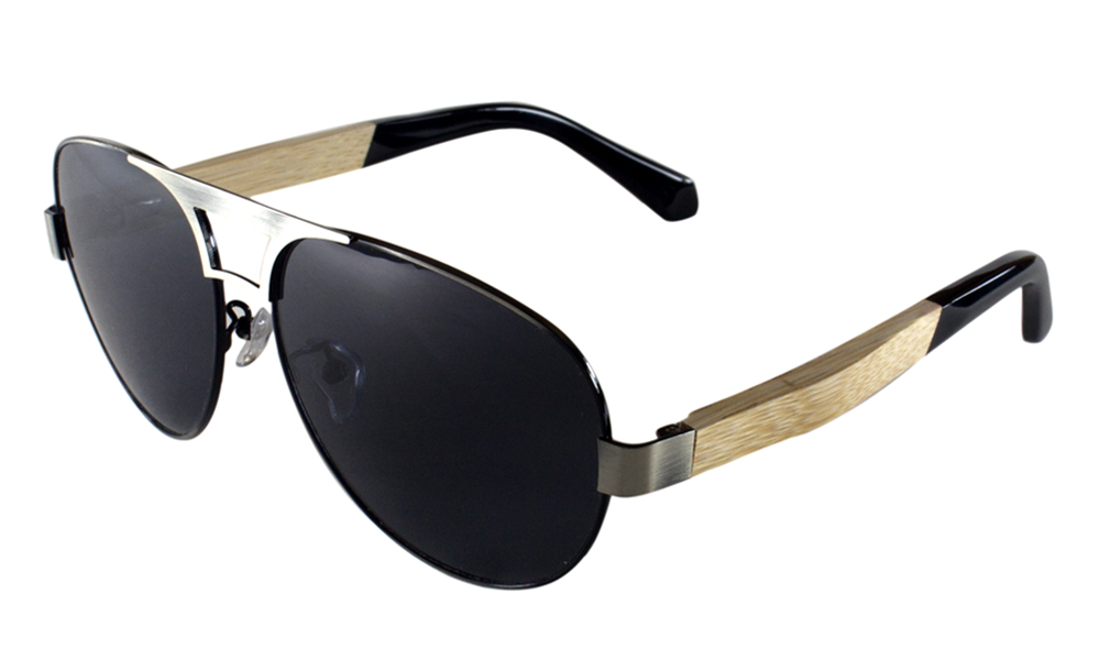 Shine Aviator Gunmetal Full Rim Sunglasses