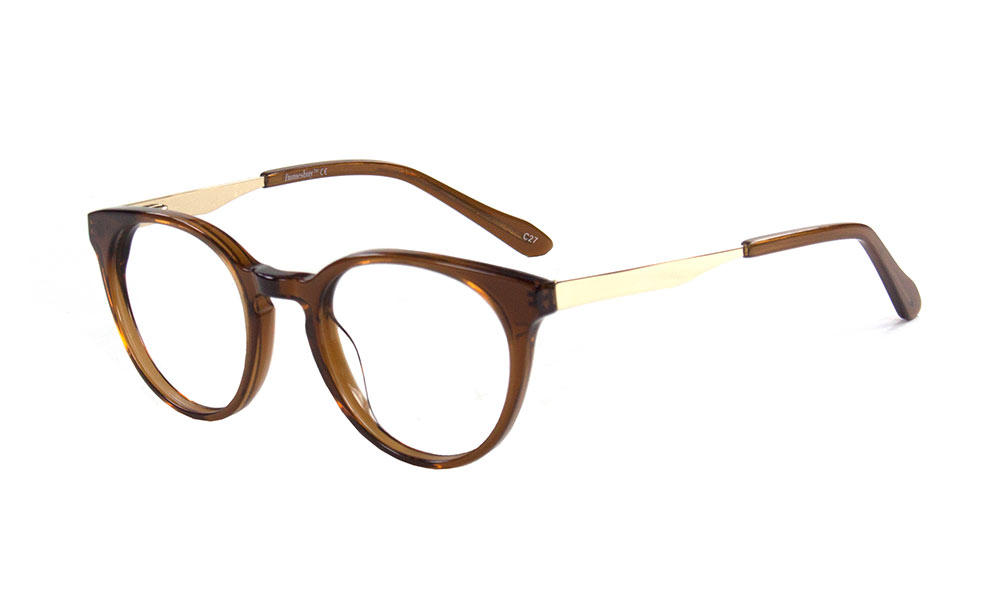 Ray Oval Brown Full Rim Eyeglasses