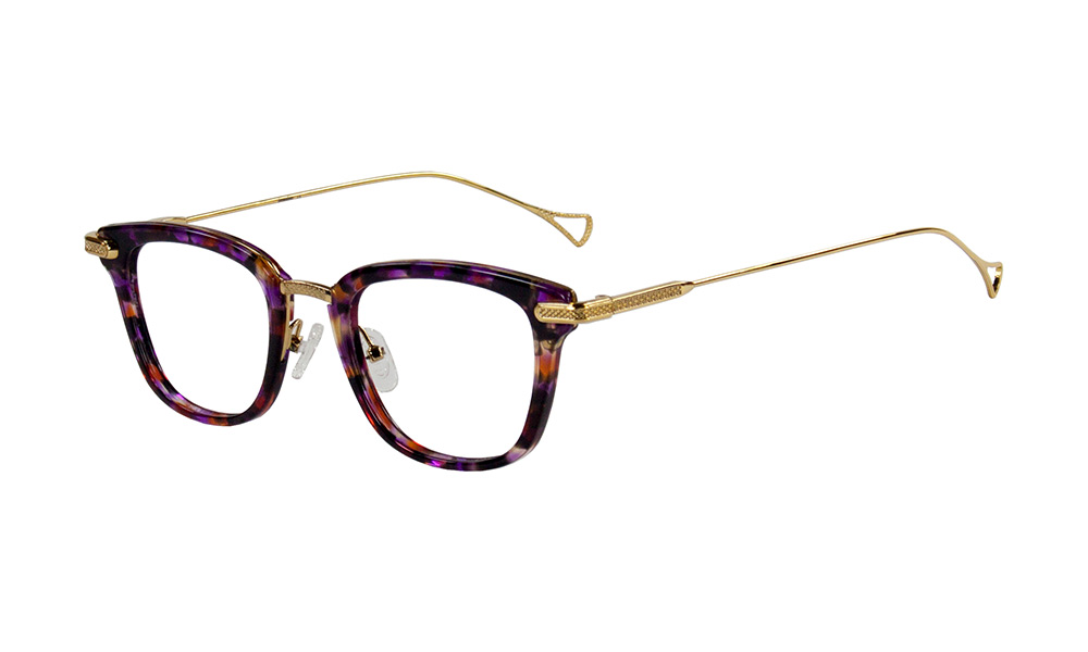 Dame Square Floral Full Rim Eyeglasses