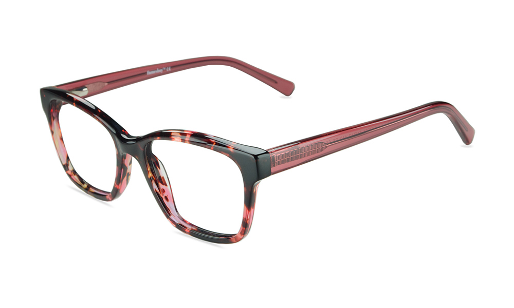 Popping Square Tortoise Full Rim Eyeglasses