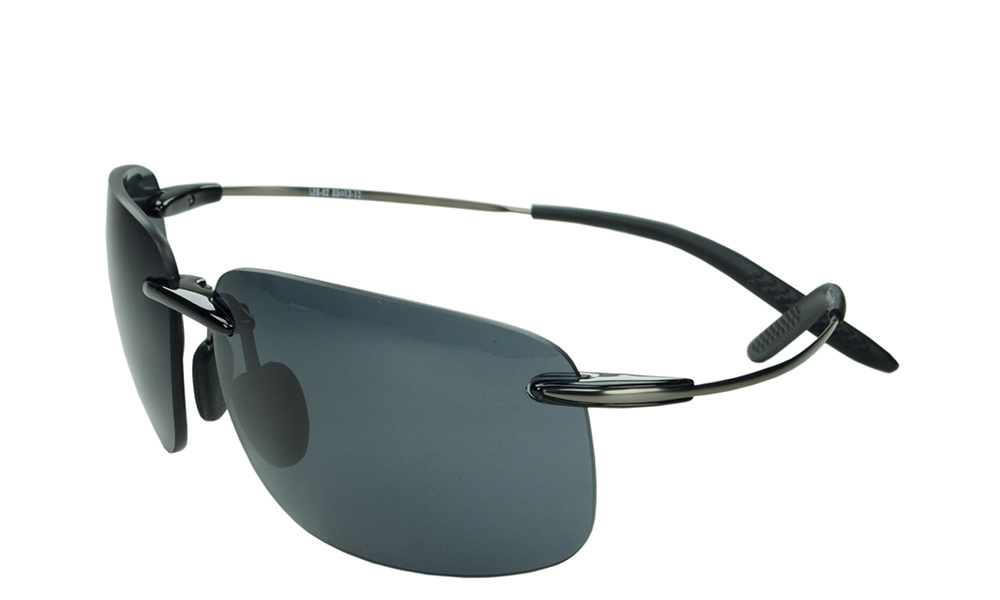 Brightest Star Rectangle Black Rimless Sunglasses