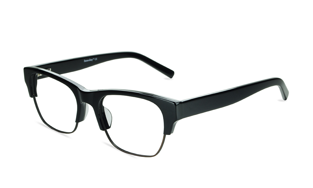 Avez Rectangle Black Full Rim Eyeglasses