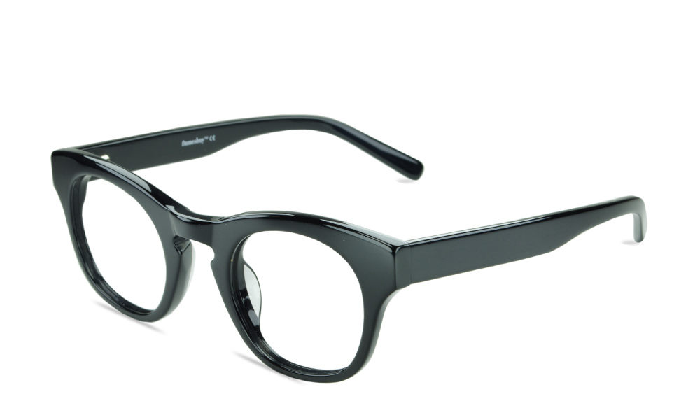Lusion Horn Black Full Rim Eyeglasses