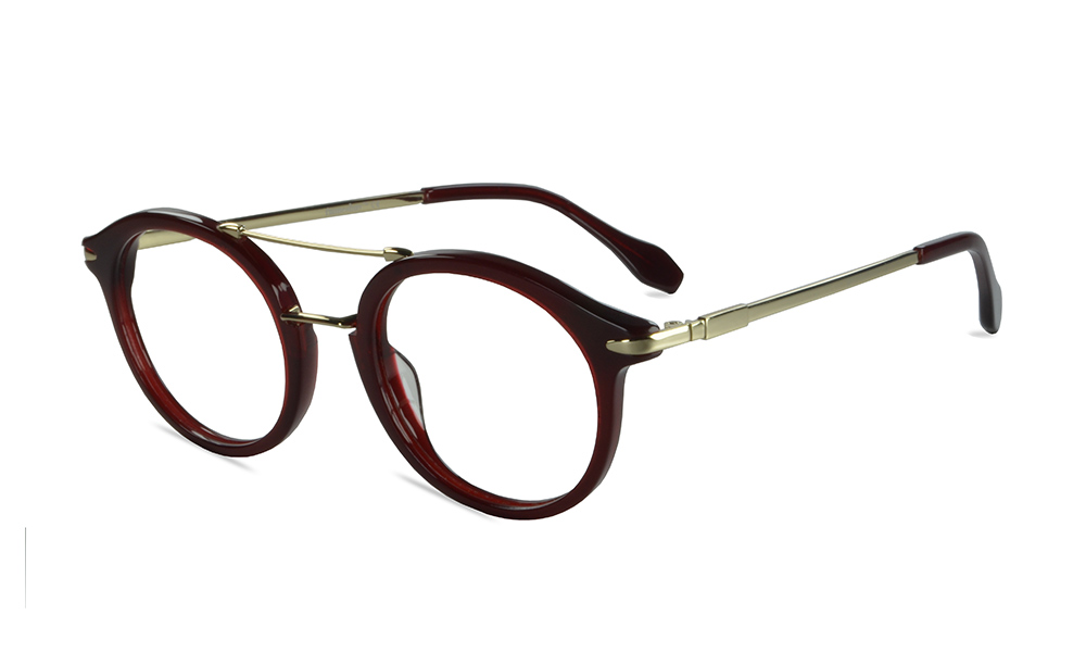 Saga Round Red Full Rim Eyeglasses