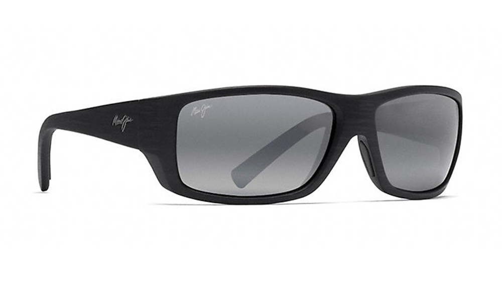 Maui Jim Wassup 02 Matt Black Rectangle Black Full Rim Sunglasses