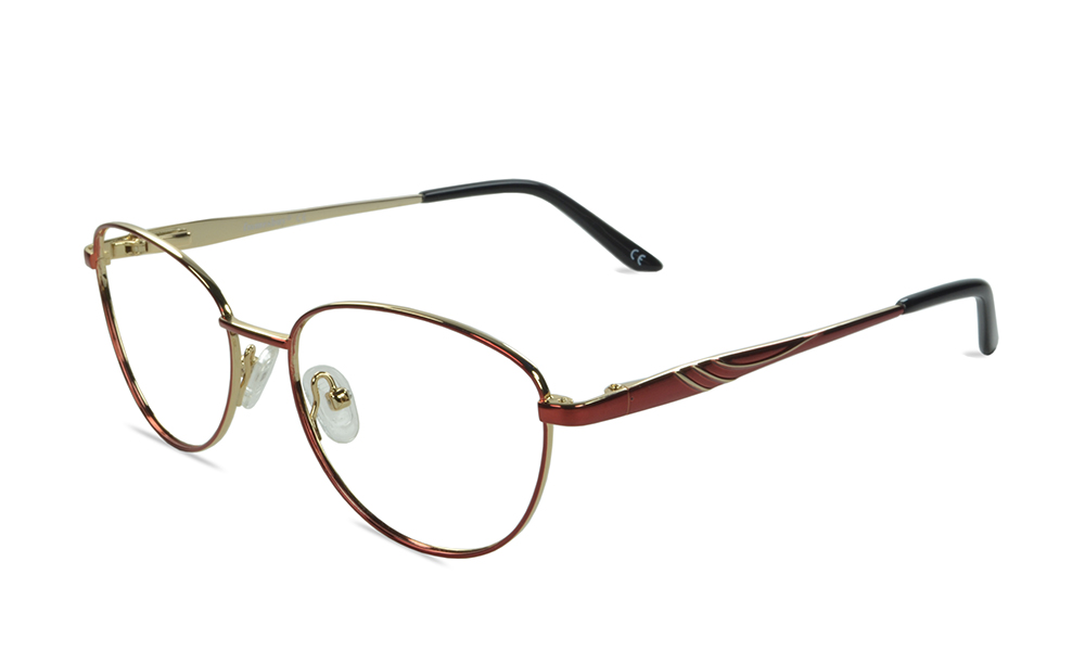 Fronzie Oval Red Full Rim Eyeglasses