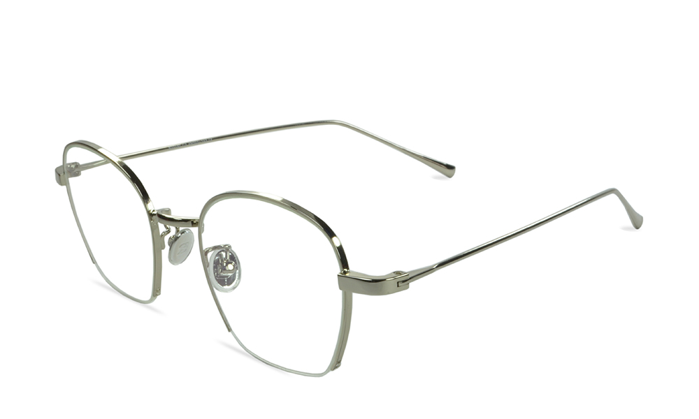 Corona Square Silver Full Rim Eyeglasses
