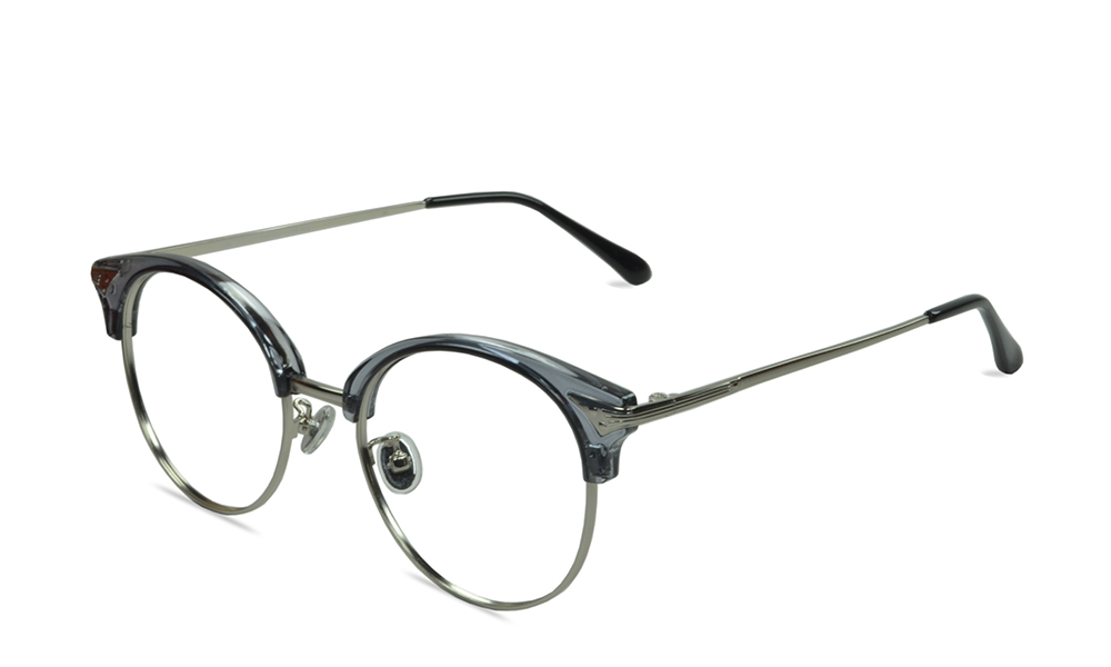 Scylla Round Grey Full Rim Eyeglasses