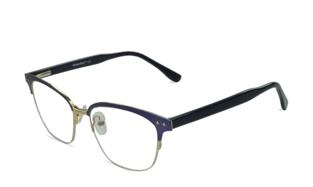 Chronicles Horn Purple Semi Rimless Eyeglasses