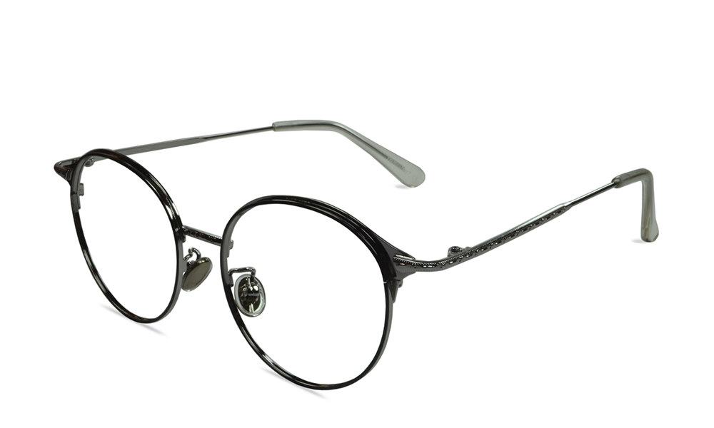 Monet Round Black Full Rim Eyeglasses