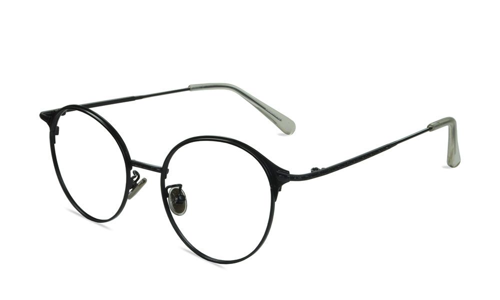Monet Round Black Full Rim Eyeglasses