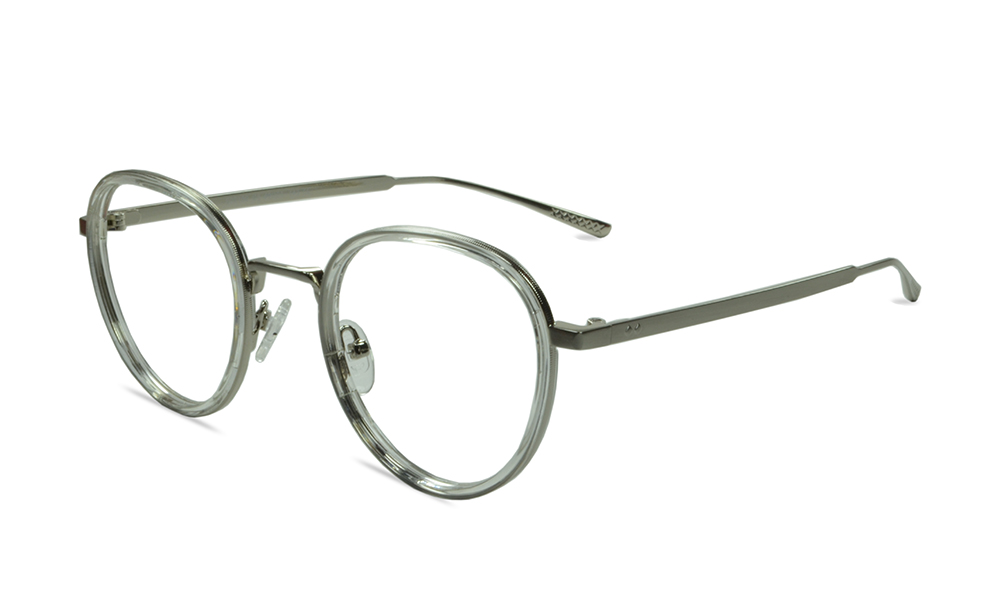 Reagan Round Grey Full Rim Eyeglasses