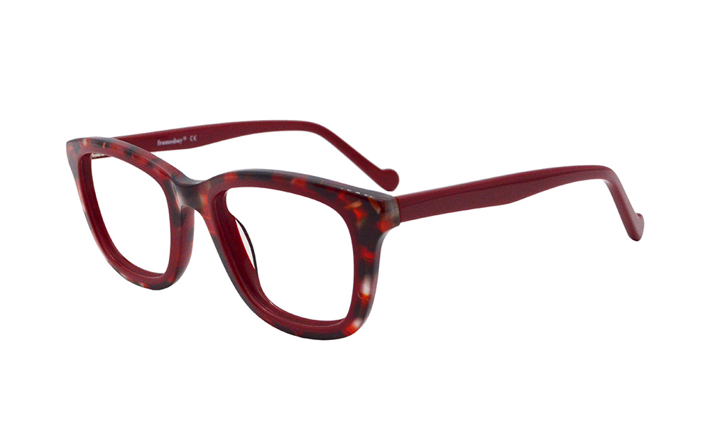Modern times Square Floral Full Rim Eyeglasses