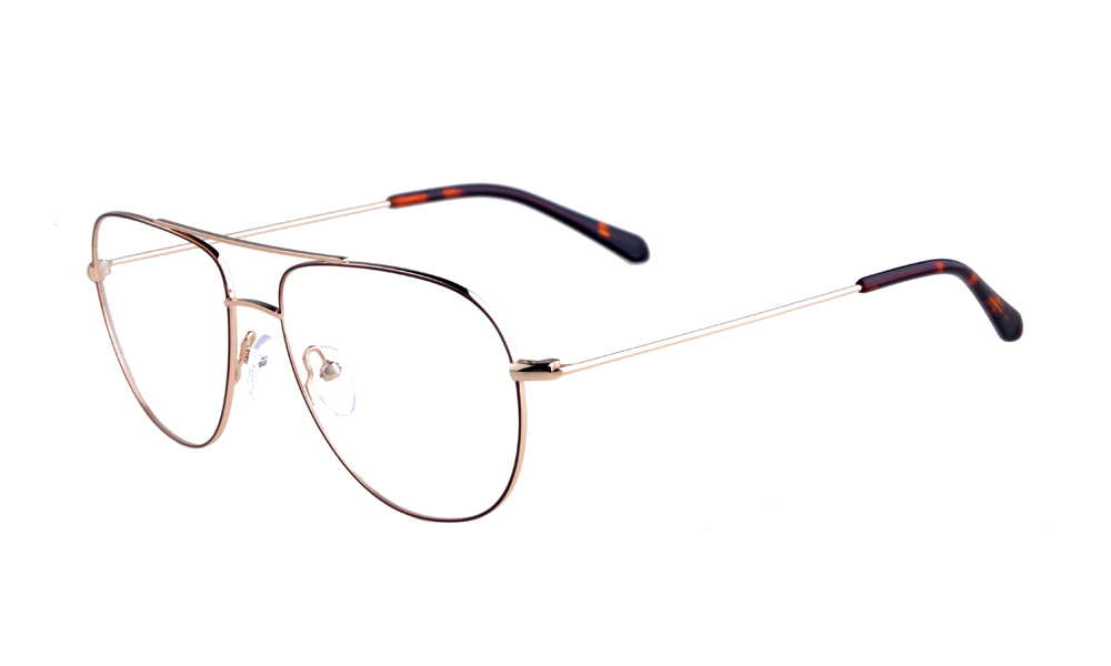 Cynog Aviator Brown Full Rim Eyeglasses