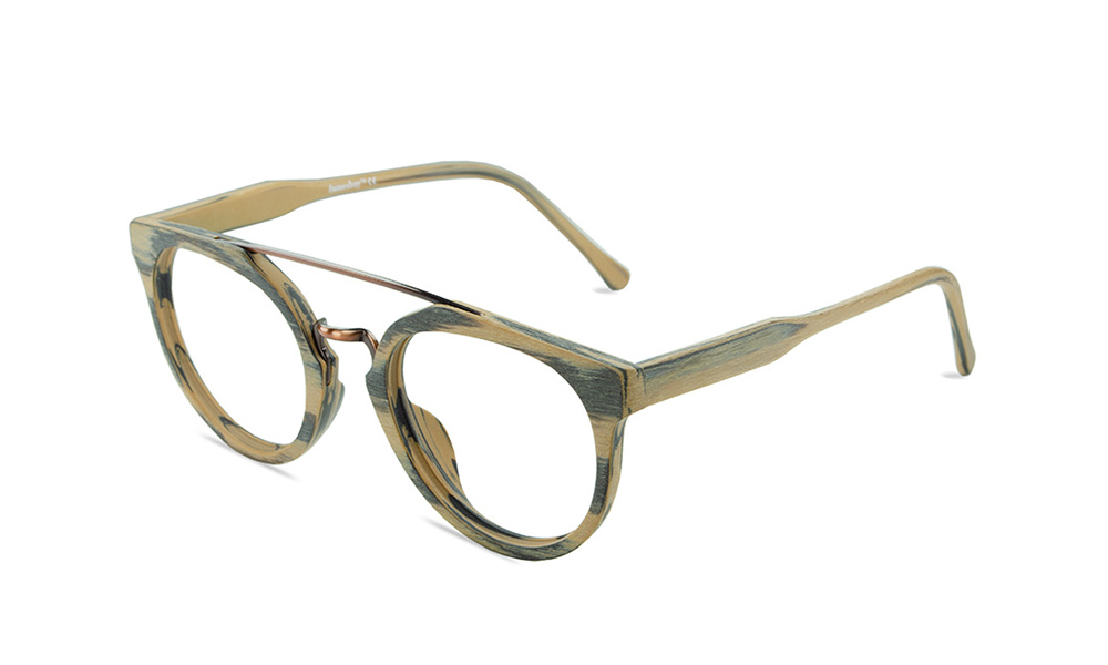 Arresting Aviator Stripped Full Rim Eyeglasses