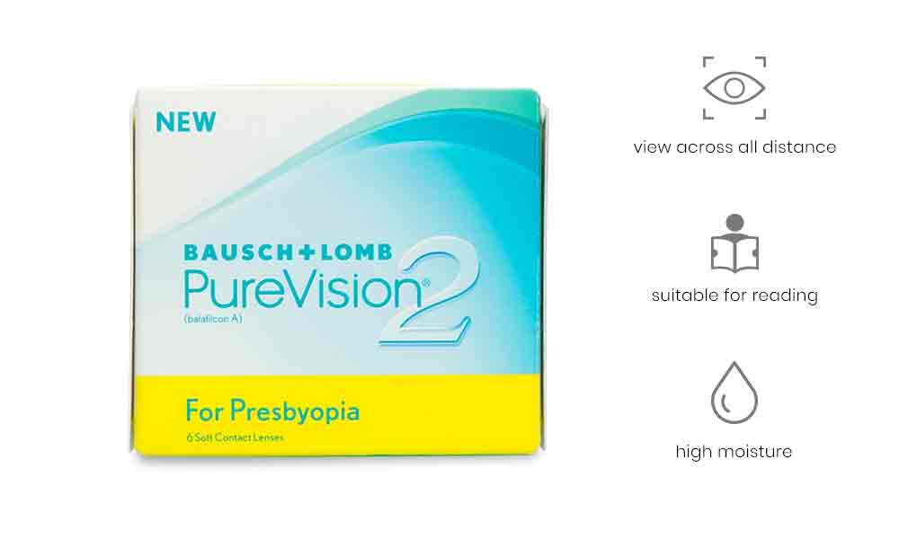 PureVision 2 for Presbyopia Monthly 6 Lenses Box    Contactlenses