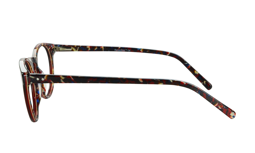 Jola Round Maroon Full Rim Eyeglasses