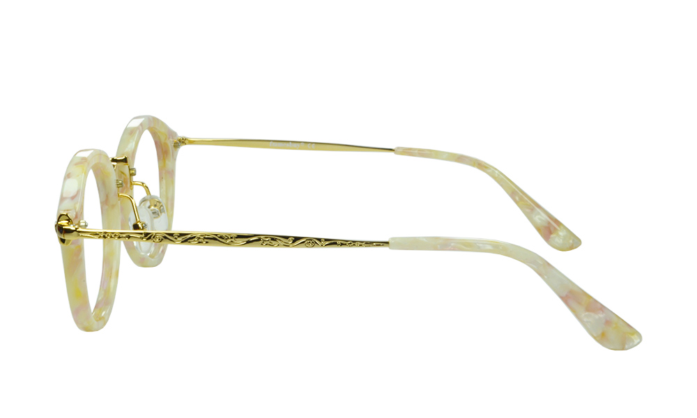 Sunshine Horn Floral Full Rim Eyeglasses