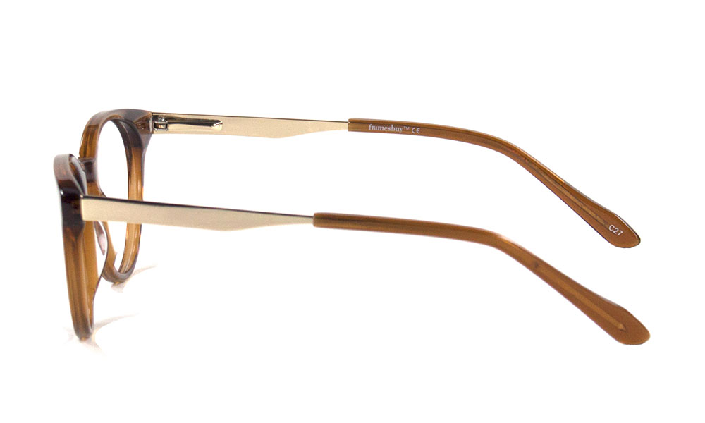 Ray Oval Brown Full Rim Eyeglasses