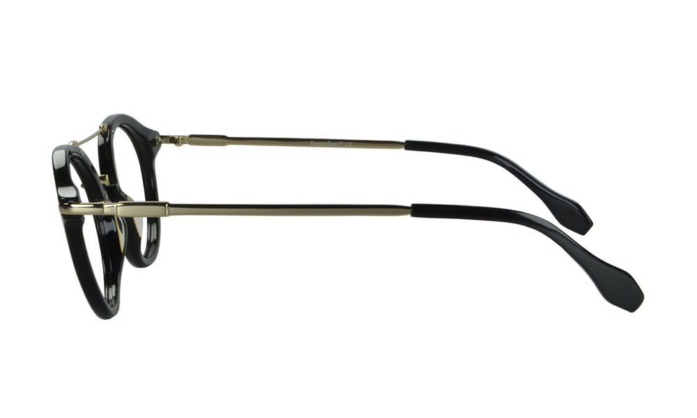 Saga Round Black Full Rim Eyeglasses